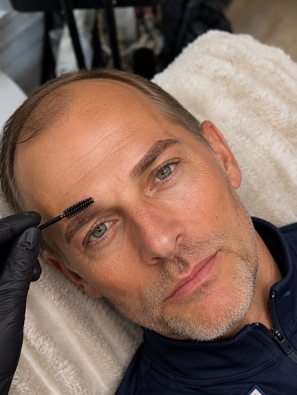 Brow brushing detail
