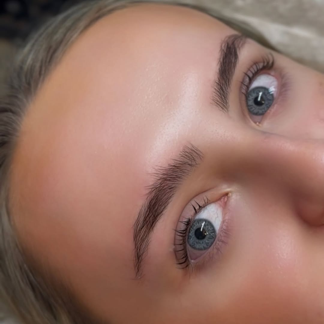 Brow and lash close up